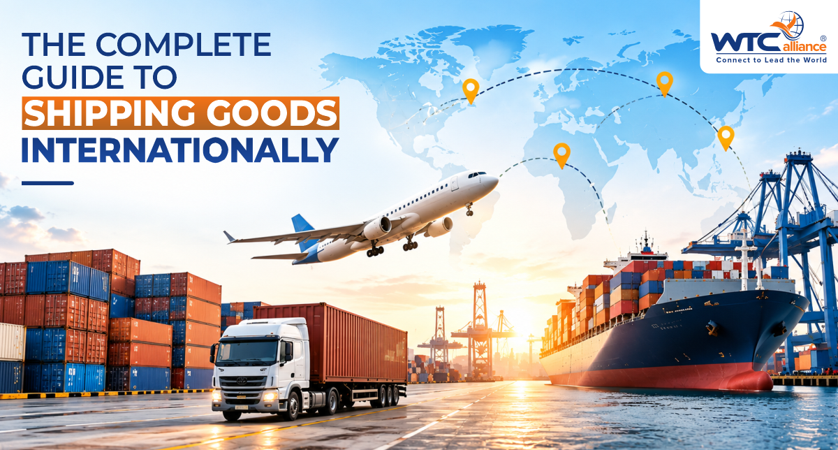 International cargo being prepared for shipment by a freight forwarding company